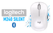 Logitech M240 Silent Bluetooth Mouse — Off-White, Small-to-Med - image 1