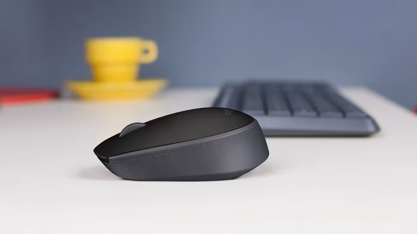 Durable Logitech M171 wireless mouse engineered for extended battery life