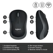 Buy Logitech M185 Wireless Mouse - Grey | Comfortable & Reliable - image 9