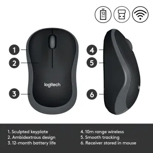 Buy Logitech M185 Wireless Mouse - Grey | Comfortable & Reliable - image 9