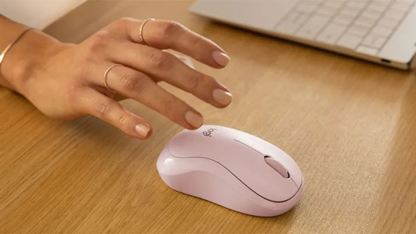 Logitech M240 Silent mouse demonstrating wireless Bluetooth connectivity