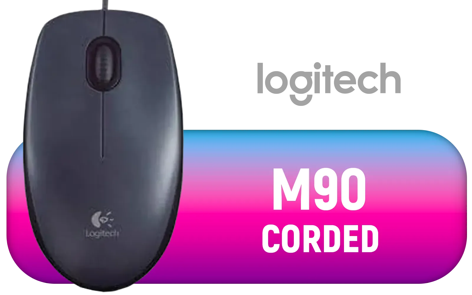logitech-m90-wired-mouse-1000-dpi - Image 1