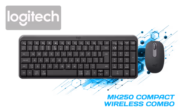 Logitech MK250 920-013519 Wireless Combo Keyboard Mouse - image 1 Logitech MK250 920-013519 Wireless Combo Keyboard Mouse - image 1
