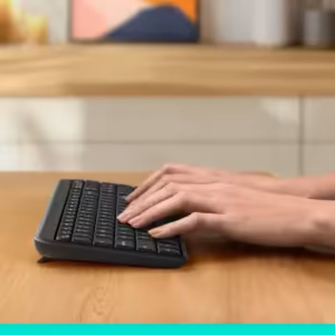 The ambidextrous curved mouse and full-size keyboard from the Logitech MK250 combo