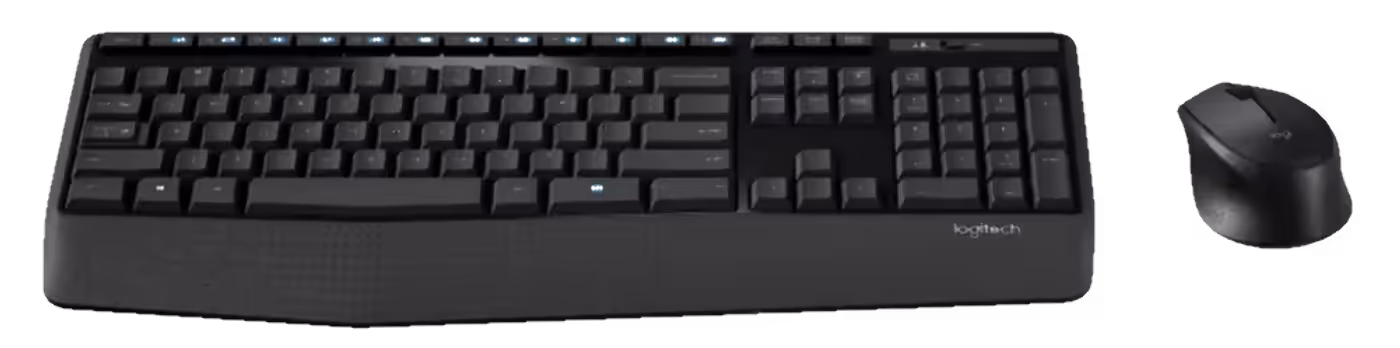 Logitech MK345 wireless keyboard and mouse combo shown together