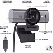 Logitech MX BRIO 4K Webcam — 8.5MP Sony Sensor, Privacy Shutter - image 8