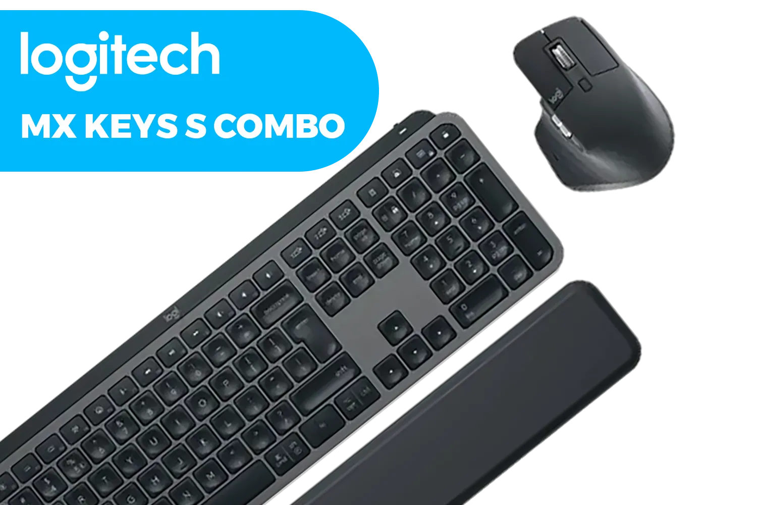 Logitech® MX Keys S Combo - Graphite / Duo Engineered For Productivity And Comfort / Fast Fluid Precision Typing / Automate Repetitive Tasks / Smart Illumination Made Smarter / 920-011614