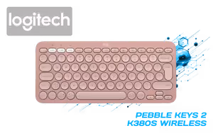 Logitech Pebble Keys 2 Keyboard - Tonal Rose Logitech Pebble Keys 2 Keyboard - Tonal Rose - Image 1