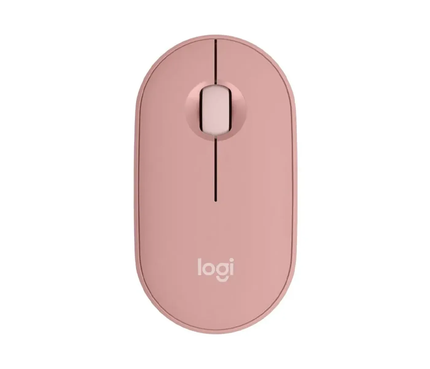 Slim portable lightweight Bluetooth mouse in tonal rose color