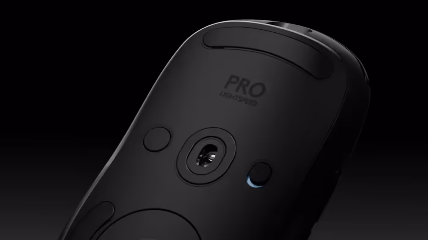 Close view of the advanced HERO 2 sensor technology in the Logitech G PRO 2 LIGHTSPEED gaming mouse