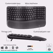 Logitech Wave Keys + Lift Wireless Combo | 4K DPI Mouse - image 6
