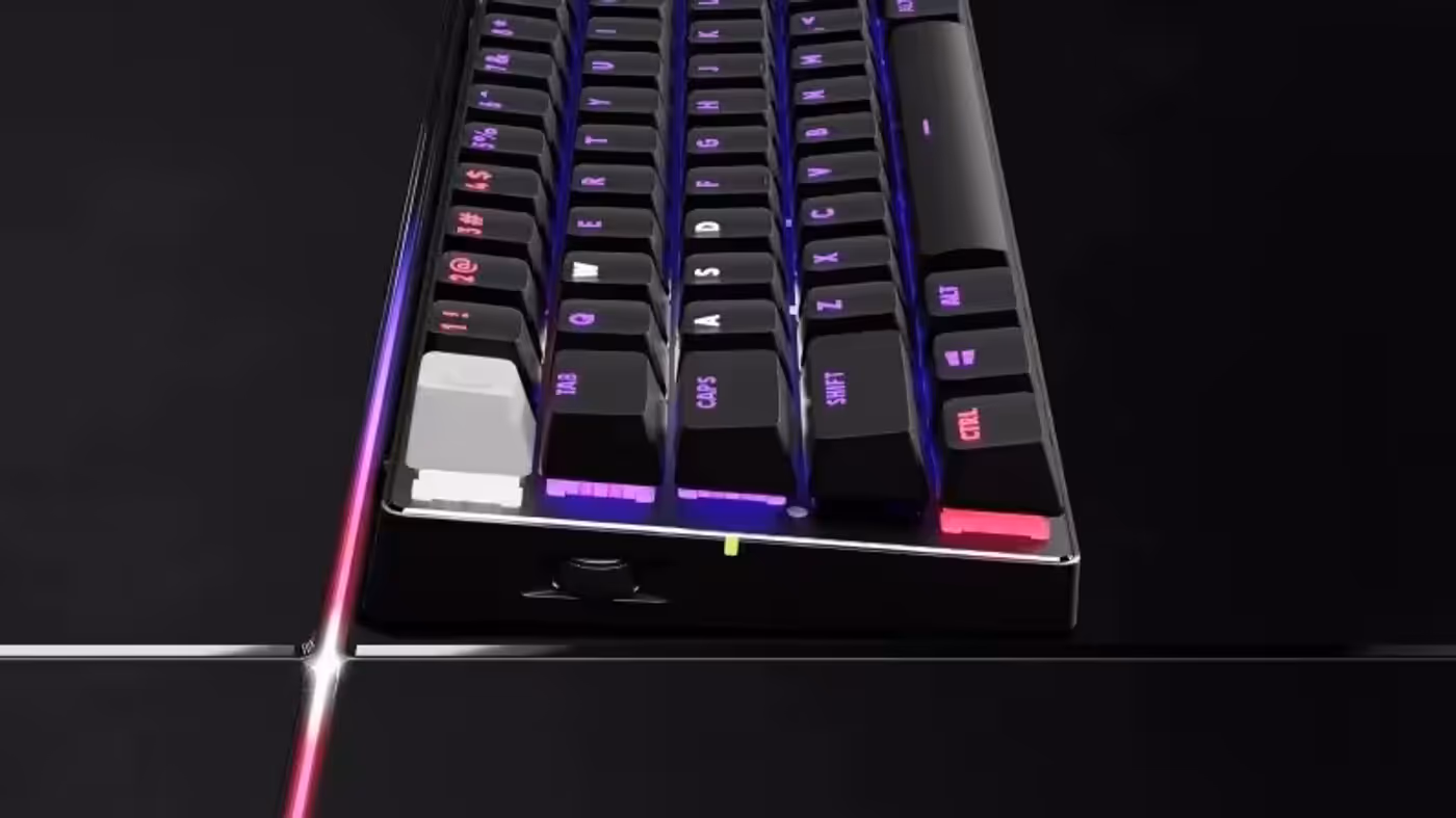 Focused gaming setup showing volume roller and game mode switch