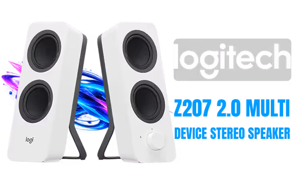 Logitech Z207 2.0 Multi-Device Stereo Speaker (White) - image 1 Logitech Z207 2.0 Multi-Device Stereo Speaker (White) - image 1