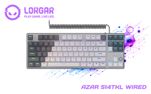 lorgar-azar-514tkl-white-tkl-keyboard - Image 1