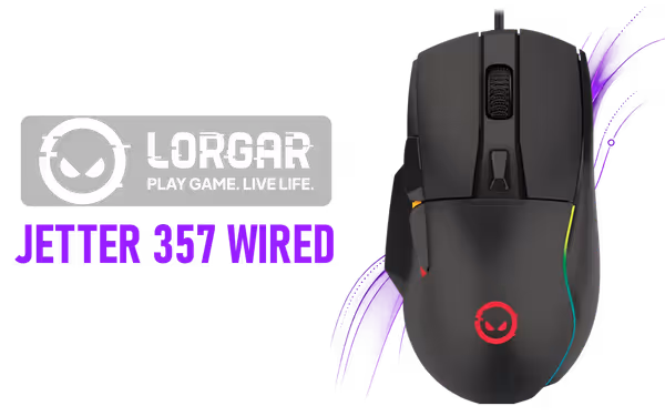 Lorgar Jetter 357 Wired Mouse — 8K DPI, 6 Programmable Buttons - image 1 Lorgar Jetter 357 Wired Mouse — 8K DPI, 6 Programmable Buttons - image 1