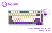 LORGAR KBP7075W Pro 75% Wireless Mechanical Gaming Keyboard (Beige) - image 1