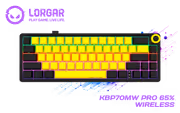 Lorgar KBP70MW Pro 65% Wireless Mechanical Gaming Keyboard (Black/Yellow) - image 1