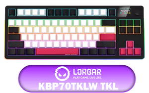 lorgar-kbp70tklw-85key-tkl-wireless-keyboard-black - Image 1