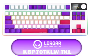 lorgar-kbp70tklw-tkl-wireless-gaming-keyboard-white - Image 1