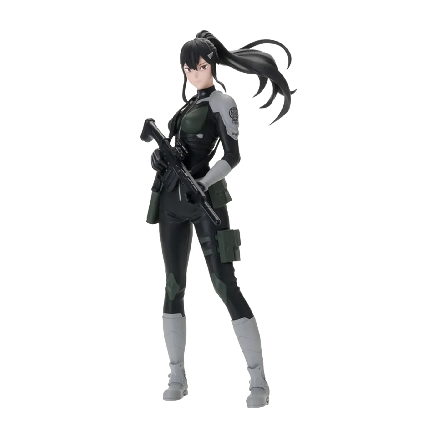 Luminasta Mina Ashiro figure from Kaiju No. 8 in a standing pose with her rifle