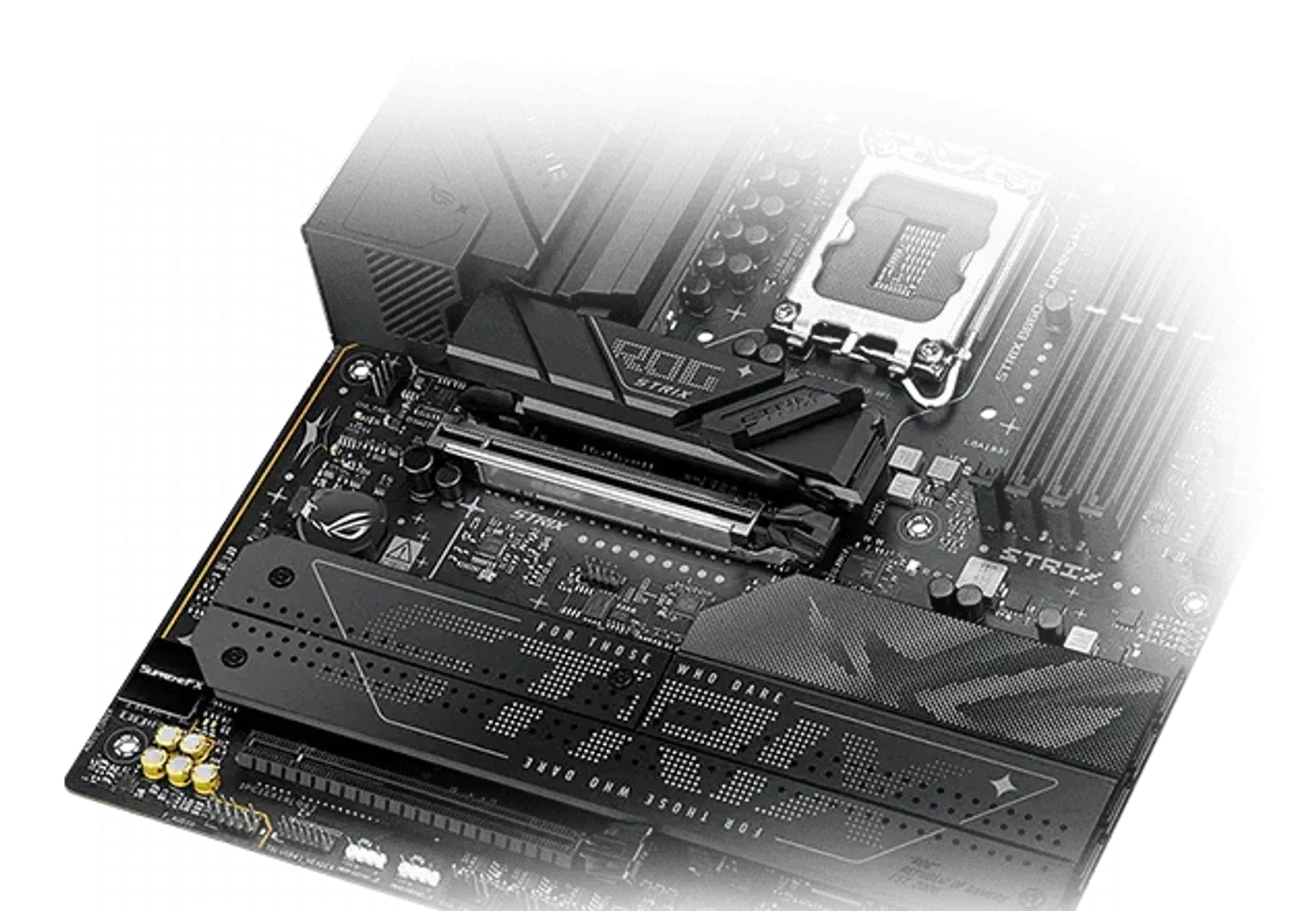 Strix B860-F M.2 heatsinks and backplate layout