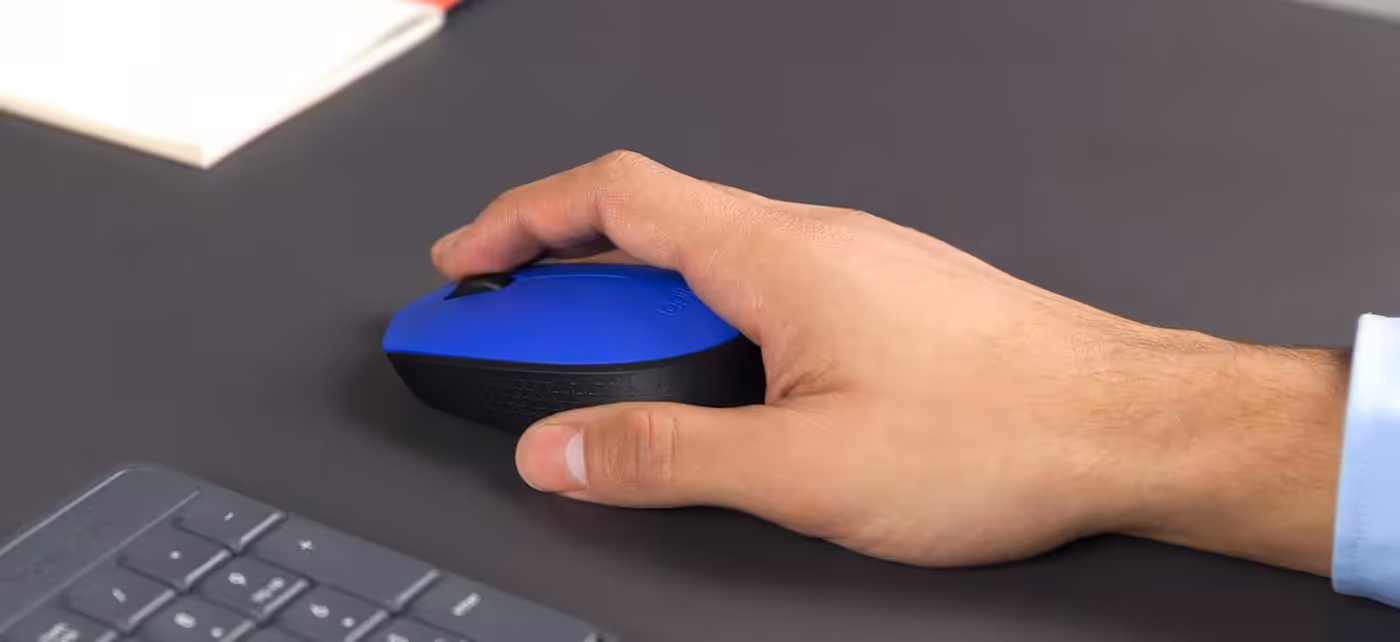 Compact wireless mouse designed with an ambidextrous shape for easy portability