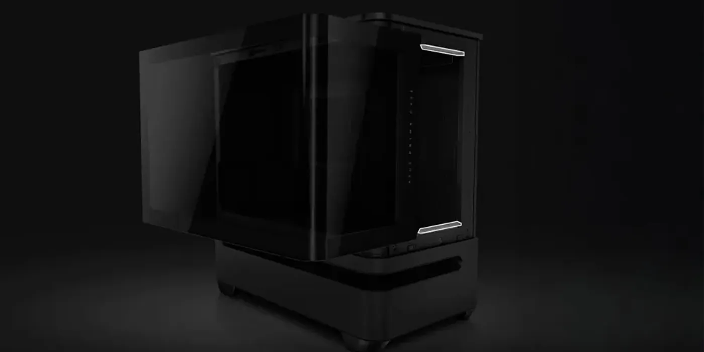 Curved glass panel with easy-detach rail for safe removal