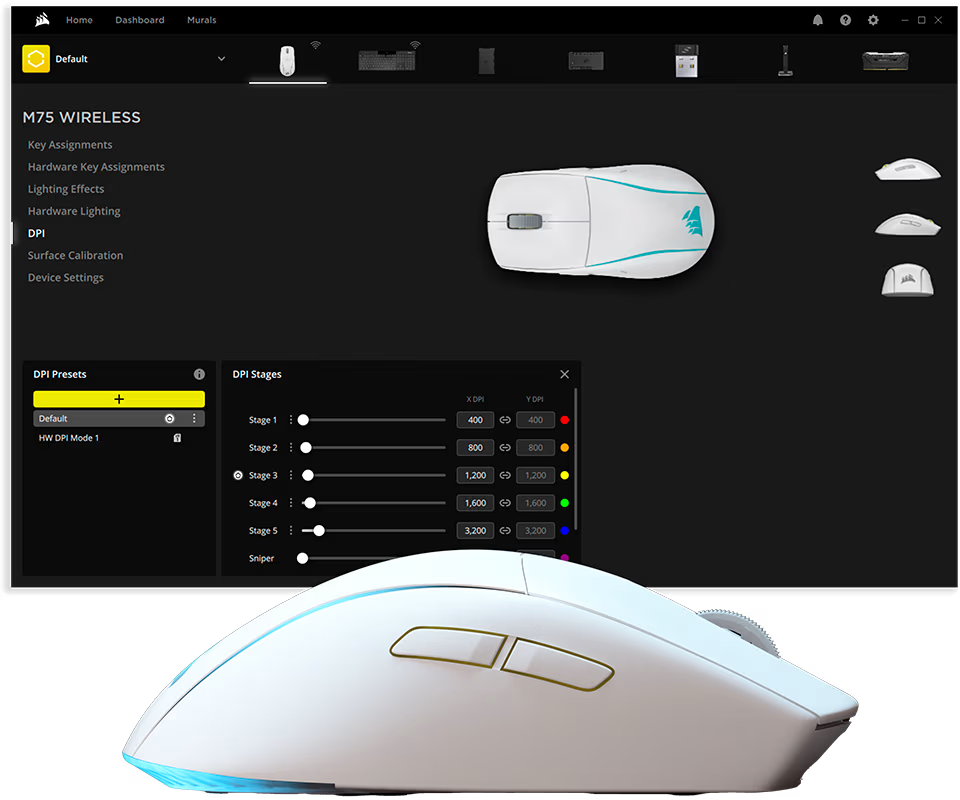 Corsair M75 Wireless Effortless Control Image