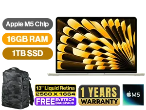 MacBook Air 13 Inch M5 1TB Starlight | Evetech