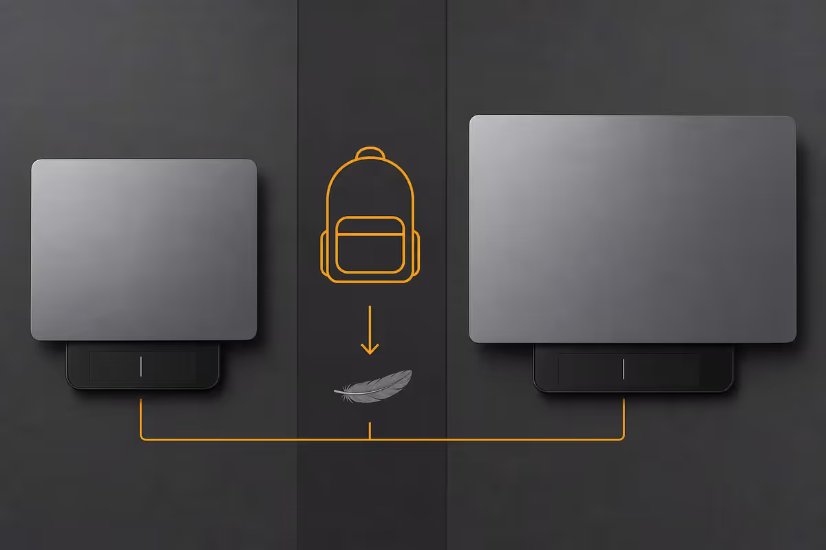 Weight and portability - 270g in your bag