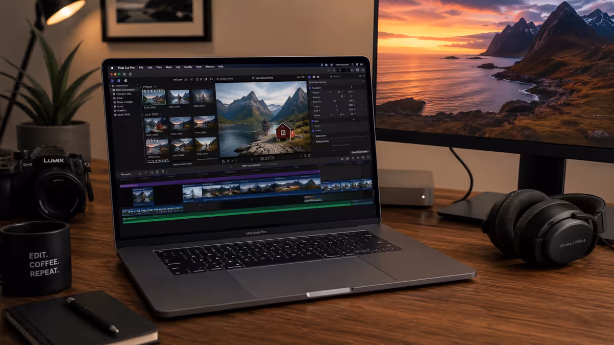 Pro in a creative workspace — MacBook Pro 16