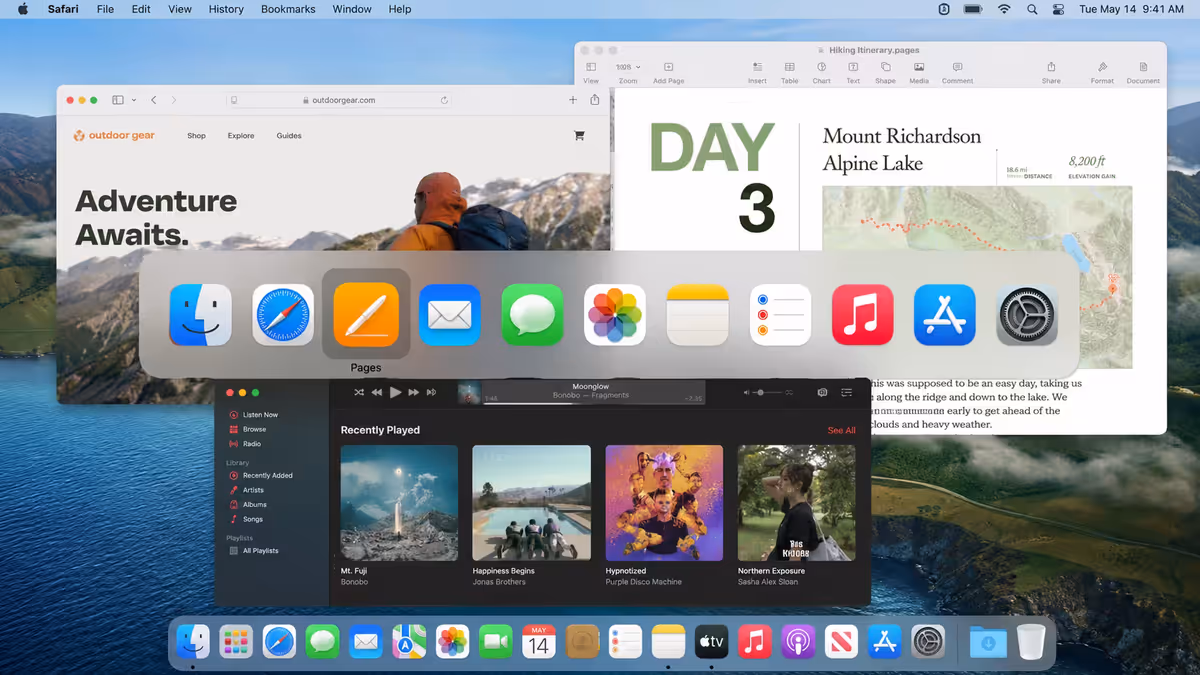 Cmd+Tab app switcher overlay