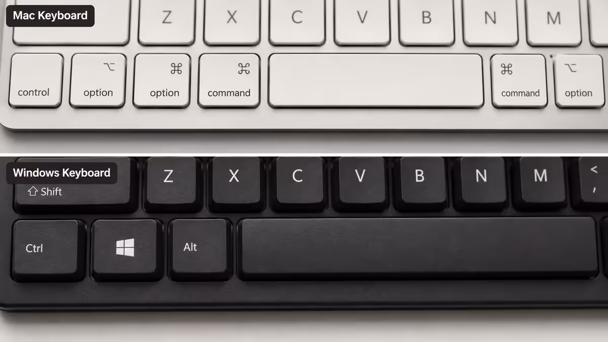 Mac keyboard close-up