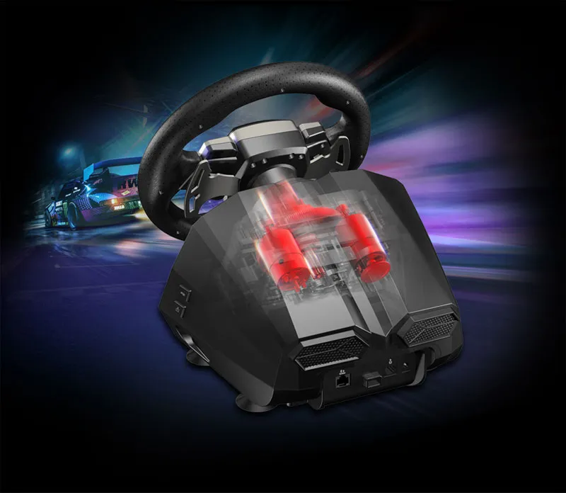 Close-up of Mad Catz M.2.X. PRO Racing Wheel