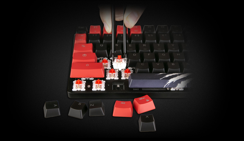 Hot-Swappable Mechanical Switches of Mad Catz S.T.R.I.K.E. 11 Gaming Keyboard