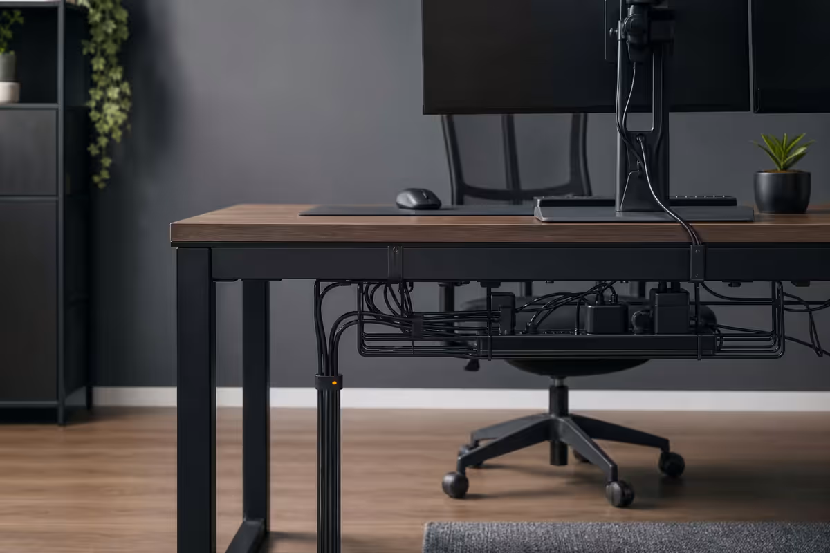 Manage Cables Behind Desk