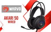 Marvo Akari 50 Wired Gaming Headset - Black