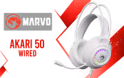 Marvo Akari 50 Wired Gaming Headset - White