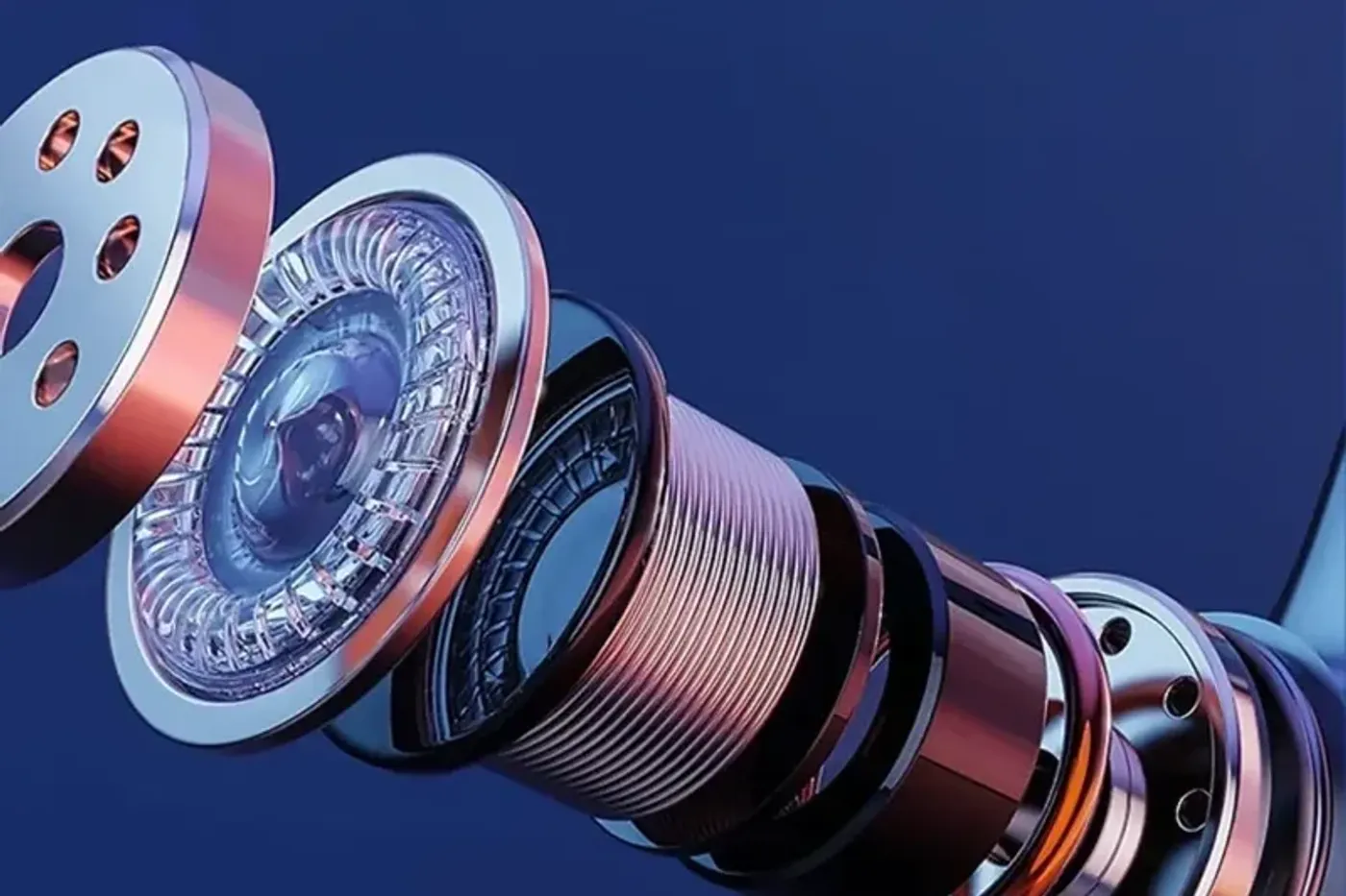 Close-up view of the Marvo Quaz high-quality dynamic driver technology