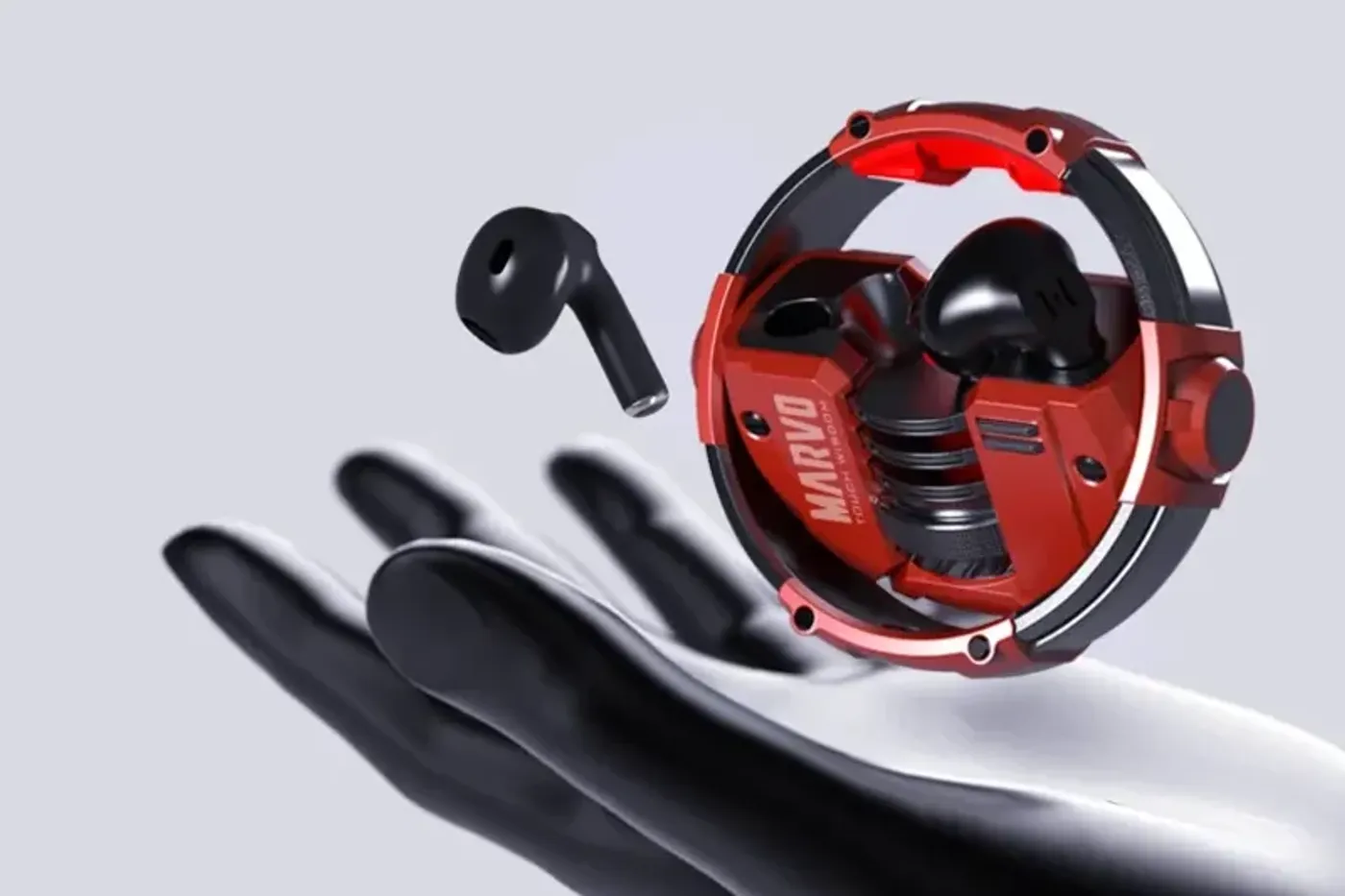 Magnetic auto-reset feature keeping Quaz earbuds securely attached