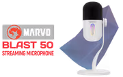[OPEN BOX] MARVO Blast 50 Streaming Microphone White | RGB Wired - image 1