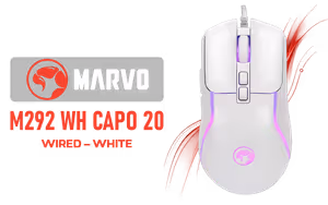 Marvo CAPO 20 Wired Gaming Mouse White - Image 1