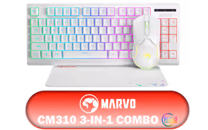 open-box-marvo-cm310-3-in-1-gaming-combo-white-3200-dpi - Image 1