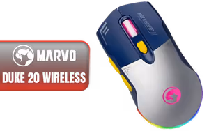 marvo-duke-20-dual-mode-wireless-mouse-white - Image 1