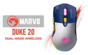 marvo-duke-20-dual-mode-wireless-mouse-white marvo-duke-20-dual-mode-wireless-mouse-white - Image 1