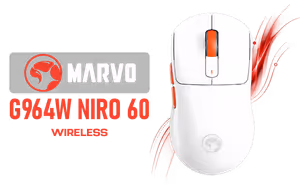 MARVO G964W Niro 60 Gaming Mouse White MARVO G964W Niro 60 Gaming Mouse White - Image 1