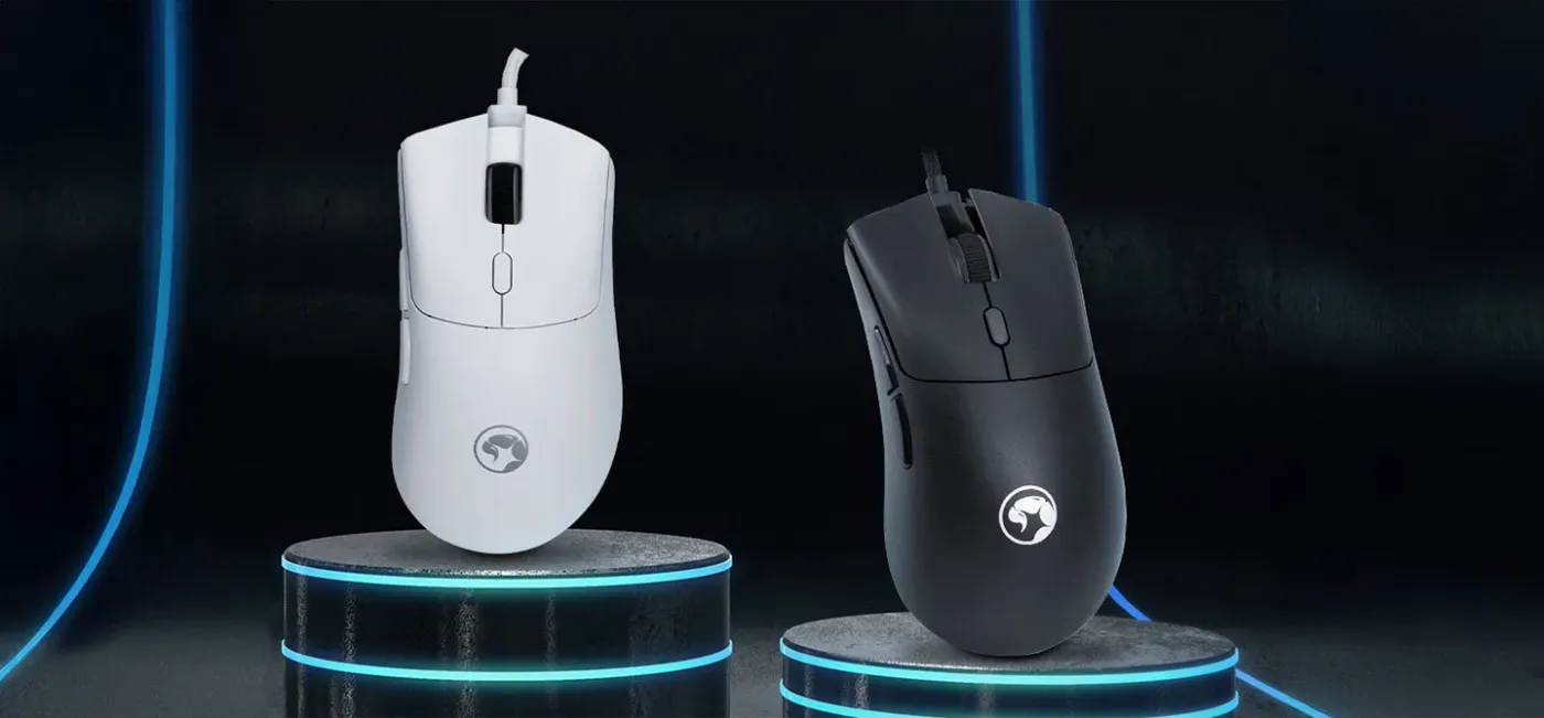 MARVO G950 Niro 40 gaming mouse in white viewed from above