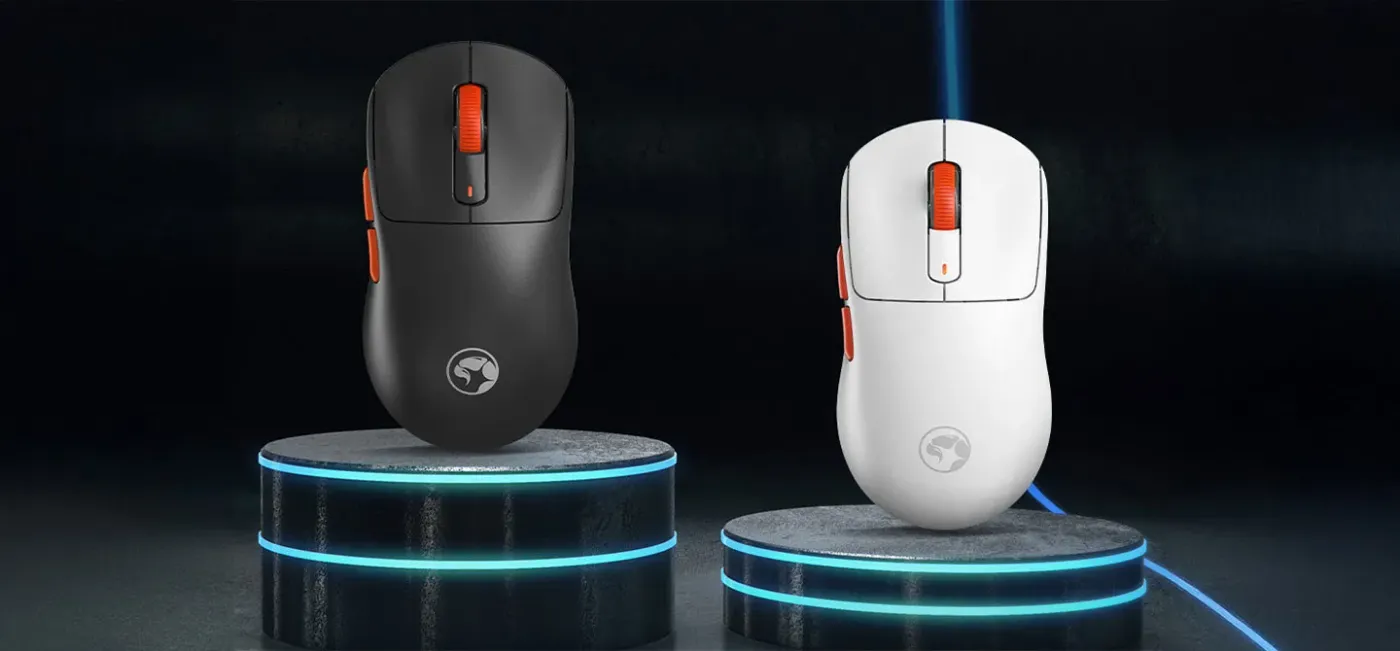 MARVO G964W Niro 60 gaming mouse in black shown from above