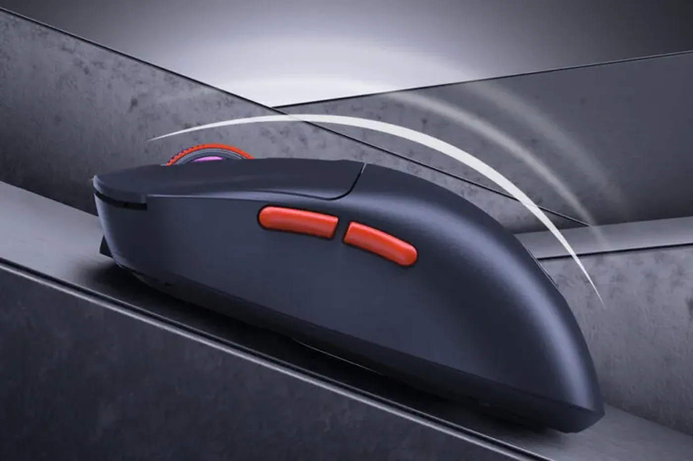 Front view of the MARVO G964W Niro 60 gaming mouse buttons