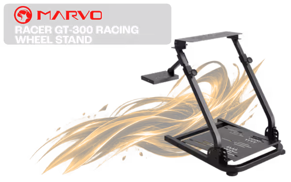Marvo GT-300 Foldable Racing Wheel Stand – Adjustable, Durable - image 1 Marvo GT-300 Foldable Racing Wheel Stand – Adjustable, Durable - image 1